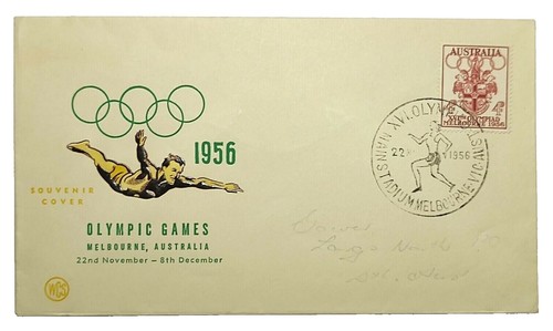 AUSTRALIA OFFICIAL SOUVENIR COVER 1956 OLYMPICS | eBay
