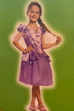 Disney Girls Rapunzel TANGLED Halloween Costume Dress Princess Purim 3T 4T NEW