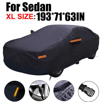 Waterproof Full Car Cover Outdoor UV Snow Dust Rain Resistant Protection US C4B6