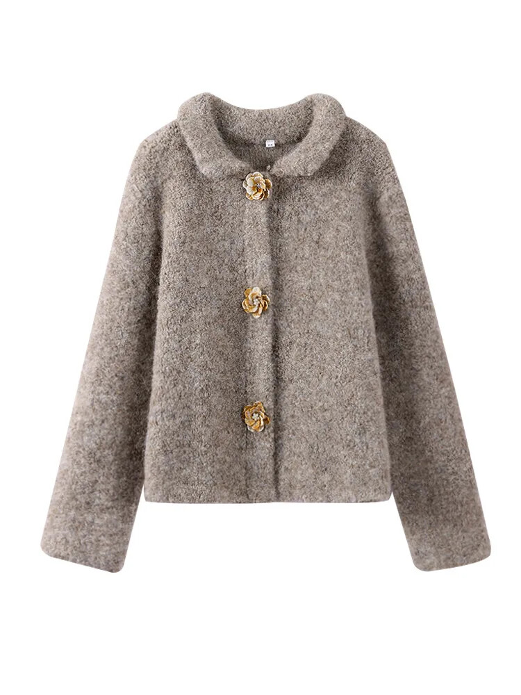 Casual Knit Cardigan Women Long Sleeves Single Breasted Fashion Sweater Female