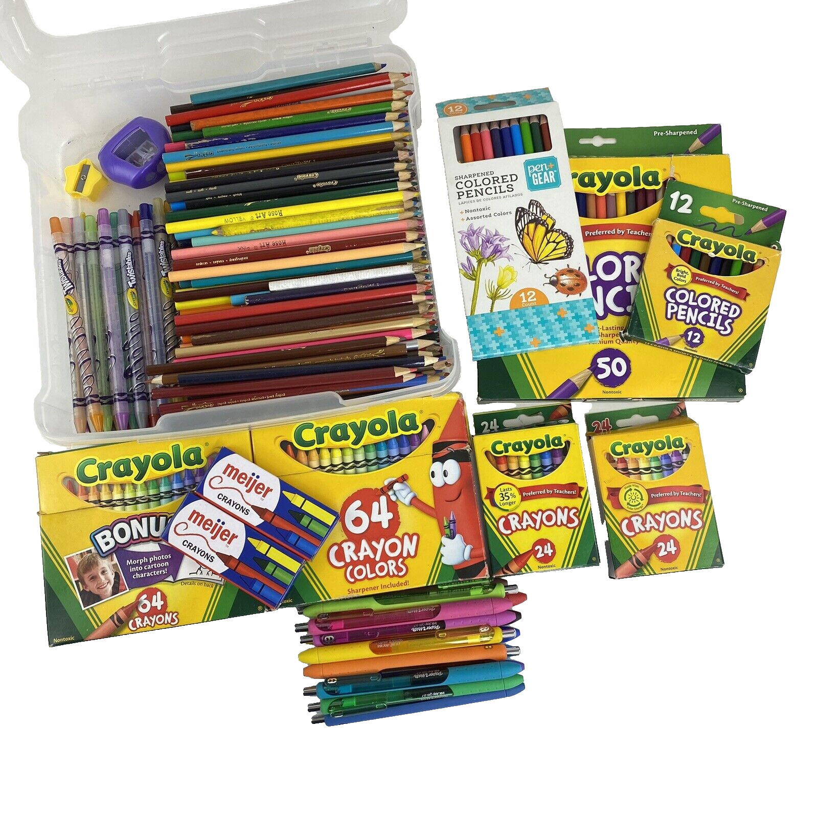 S Twistables Colored Gel Pens Sharpeners Lot Of 515 Pieces