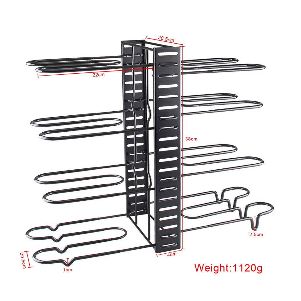 Organizador ajustable de ollas y sartenes de 8 niveles para gabinete de cocina olla y soporte para sartenes Foto 2 de 4