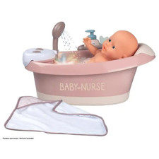 Baignoire Balnéo Remplissable pour Poupon Jusqu'à 42 cm Lumières LED
