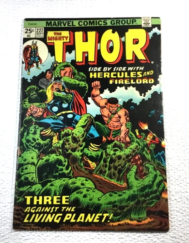 1974 Vintage Comic Book The Mighty Thor #227 Marvel Comics AWESOME Cover Art