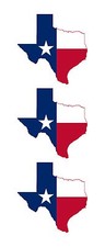 3 - Texas State Map Flag HELMET HARD HAT TOOLBOX LUNCH BOX STICKERS HS1011