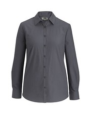 Edwards Style 5354 Woman's Dark Grey Long Sleeved Button Up Shirt Size: 4XL