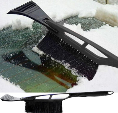 Auto Windschutzscheibe 2-1n-1 Eiskratzer und Schneebürste lange Reichweite Griff Enteiser ABS