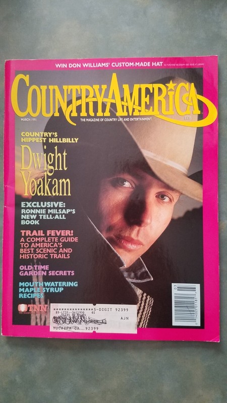 Country America Magazine March 1991 with Dwight Yoakam