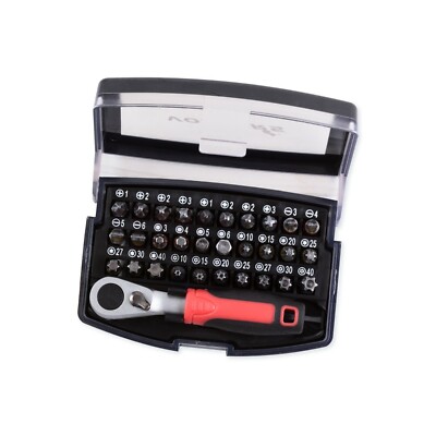 Schraubendreher Satz 1/4 Zoll Bithalter Bit im Box Ratschen Bitholder 32 tlg