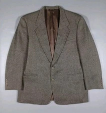 Austin Reed Blazer Mens 44 R Brown Wool Sports Coat Jacket Vintage