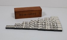 Vintage Dominos  Scratch Built Folk Art  Complete
