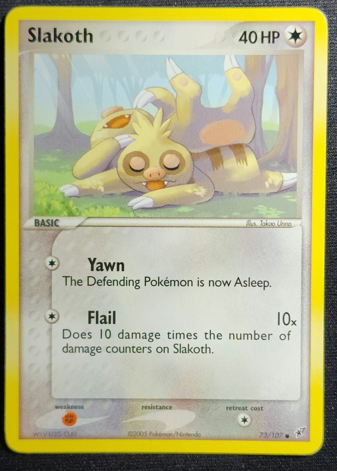 Slakoth 73/107 2005 EX-Deoxys Pokemon Card Common LP