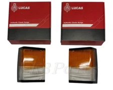 Range Rover Classic Front LH and RH Indicator & Side Light Lenses Set Lucas