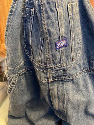 Big Smith Men's 40x30 Bib Overalls Denim Carpenter Farm Utility
