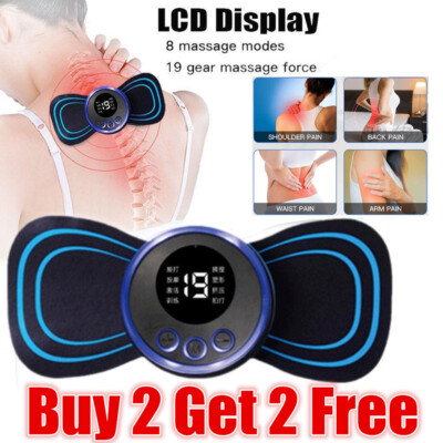 Pulse Tens Unit EMS Massager Back Full Body Muscle Stimulator Pain Relief Device