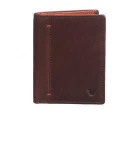 Dettagli Su Roncato Portacarte Di Credito In Pelle Di Colore Testa Di Moroarancio