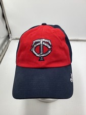 Minnesota Twins Women  s Blue/Red Sequins Adjustable Cotton Baseball Cap H5