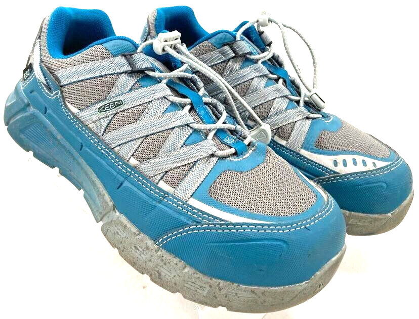 Keen Asheville ESD Blu Grigio Acciaio Punta di Sicurezza F2413 11 Scarpe Sneaker Donna 8 M