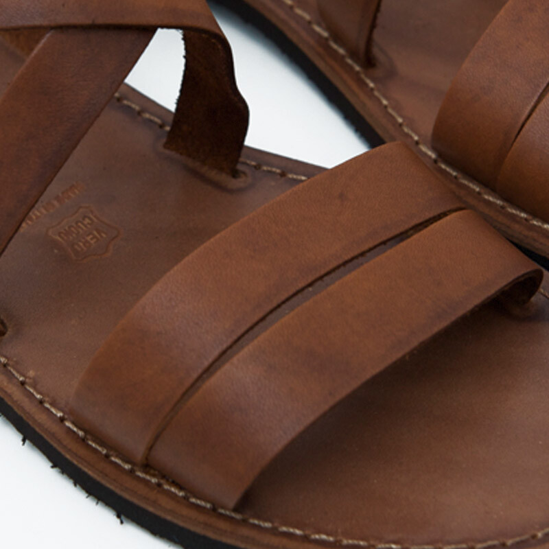 Infradito Uomo In Vera Pelle E Cuoio - Brand Sandali Salentini - Foto 3