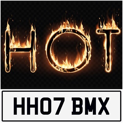 HOT BMX STUNT BIKE RACER BM PRIVATE REGISTRATION CHERISHED NUMBER PLATE HH07 BMX