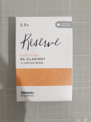 D'Addario Organics Reserve Evolution Bb Clarinet blätter 3.5+ (10er Pack)