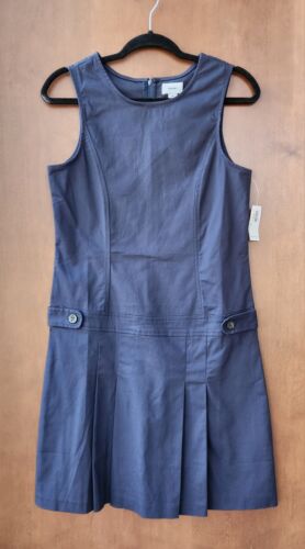 Girl's ~OLD NAVY~ Navy Blue Jumper School Uniform Pleated Dress Size 16 ~NWT~