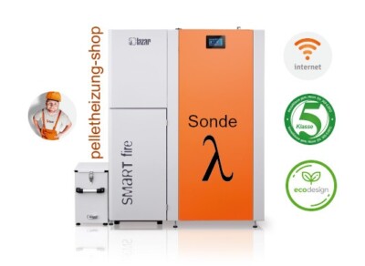 Pelletkessel Smartfire SF 22 mit 22 kW, 3 bar, Lambda,  incl. Inbetriebnahme