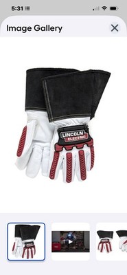 Lincoln Electric Large Impact and Cut Resistant Welding Gloves  KH846L. NWT