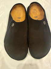 Birkenstock zermatt Black Suede Slip-On Clog Mules EU 36 Comfort