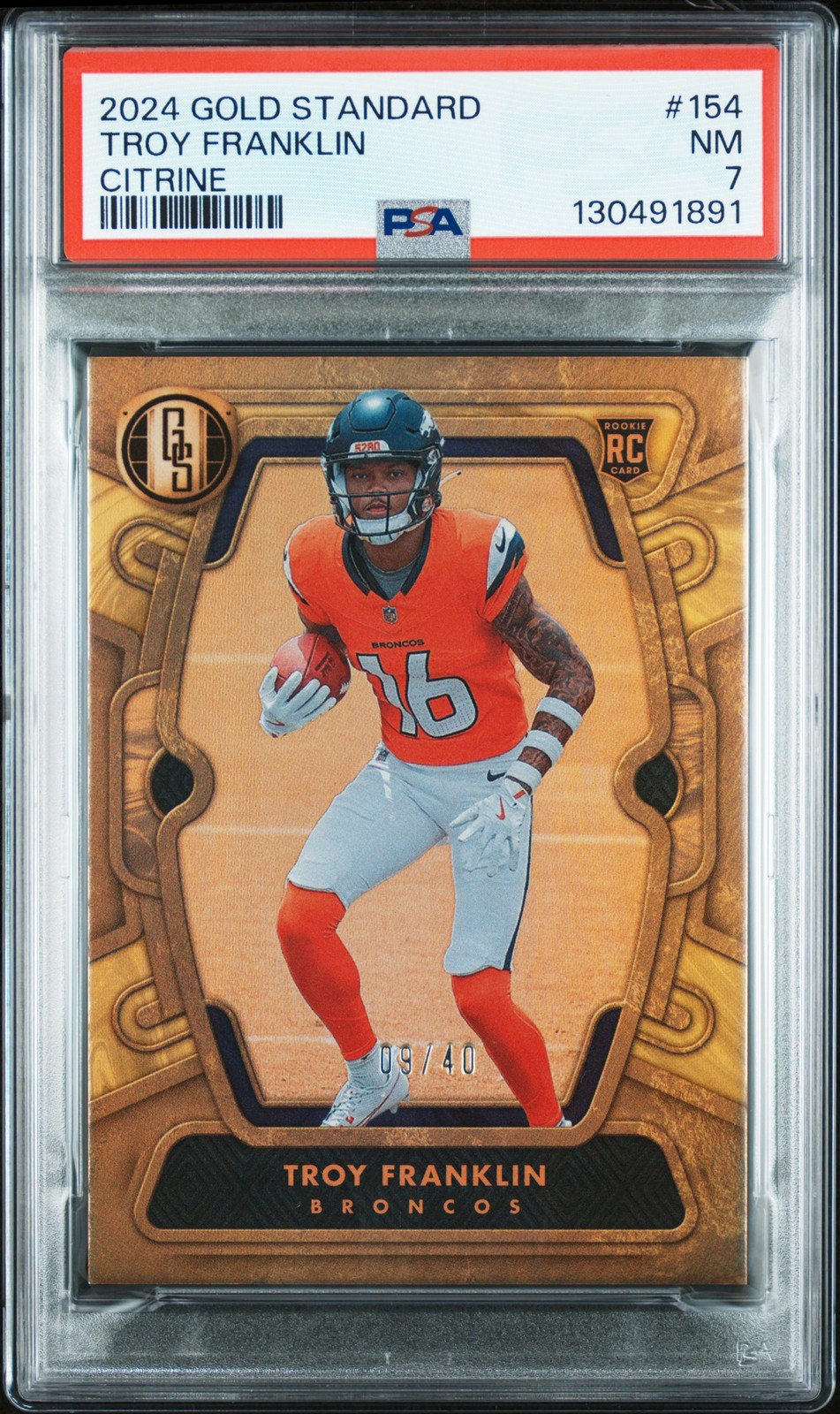 Troy Franklin Panini Gold Standard #154 Citrine