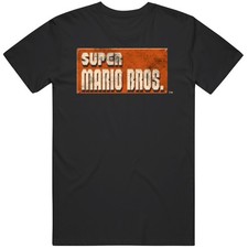 Retro Super Mario Bros Title T Shirt