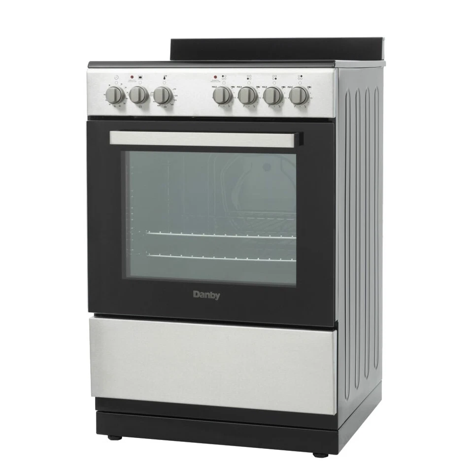 Danby 24 pulgadas de ancho 2,5 cúbicos Cocina eléctrica independiente Ft. - Acero inoxidable Foto 3 de 4