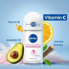 NIVEA Natural Glow Roll On 50 ml   Vitamin C E Smooth Bright Skin Deo