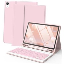 for iPad Air 11-Inch Air 5th/4th Generation Case with Keyboard Pink