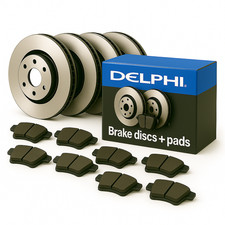 DELPHI Front & Rear Brake Discs & Brake Pad Braking Set Fits BMW 1 Series