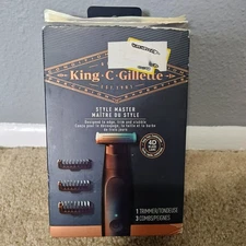 King C. Gillette Beard Trimmer for Men 1 Cordless Master Trimmer 1 Blade 3 Combs