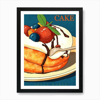 Cake - Ideal World Art Print Framed Wall Art Poster Canvas Print Picture