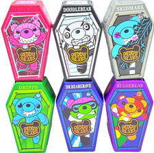NEW - Complete Set Of 6 Deddy Bears 5" Coffin Plush Series 3