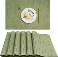 Tischsets Abwaschbar 6Er Set Pvc HitzebestäNdig Rutschfest Platzdeckchen KüChe