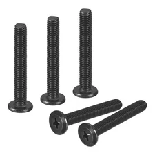 50Pcs M5-0.8 x 35mm Flat Round Head Machine Screws, Phillips Drive Fastener