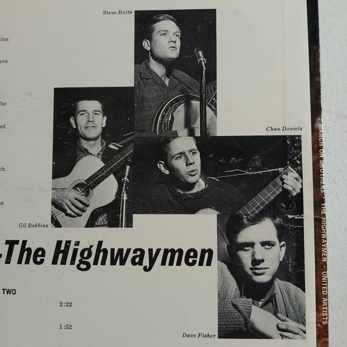 The Highwaymen March On Brothers Vinyl LP Record 1963 United Artists Folk 33RPM - Foto 3 di 6