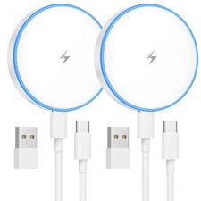 MagSafe Charger 2 Pack 15W Magnetic Wireless Charger Fast Charging Pad Compatibl