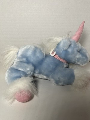 Dan Dee Collector's Choice Unicorn Plush Blue Stuffed Animal White Mane 12'' Rare