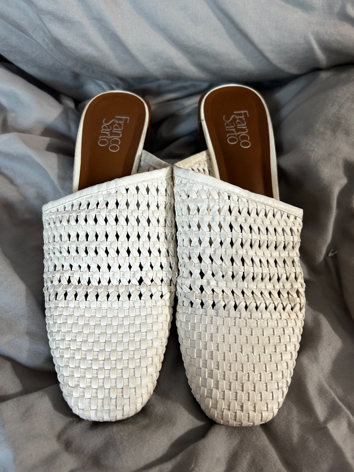 Franco Sarto~Women's~Size 9M~Nalla~White~Woven~Mule image 2