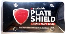 Premium Clear Curved Plastic License Plate Tag Cover Shield Guard Protector