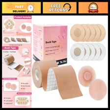 Breast Lift Tape for Large Breasts - 2 Pcs Nipple Covers, Invisible Boob Tape A-
