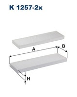 Filtron K 1257-2X Filter, Innenraumluft