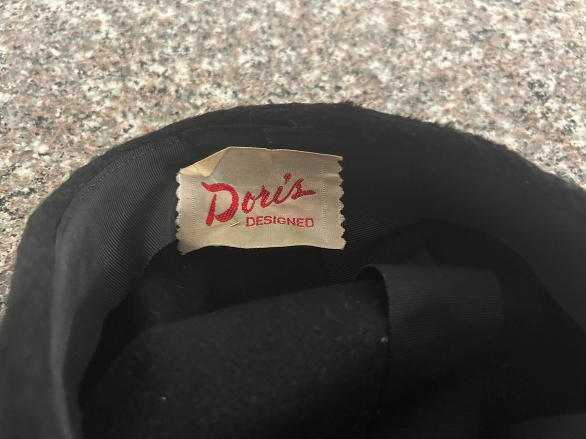Doris Designed hat  beret  felt Splendide body made in Italy Black View 5