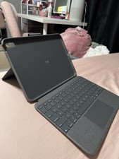 Logitech Folio Touch Keyboard Case Gray Woven with Trackpad for Tablet