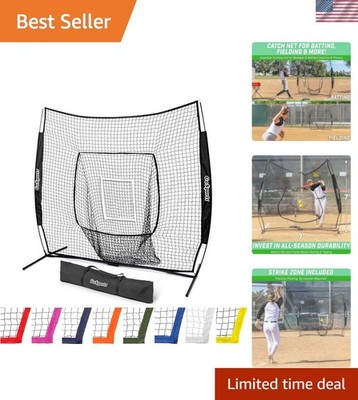 7 x 7 ft Baseball & Softball Nets - Available in Team Colors - Batting & Pitc...